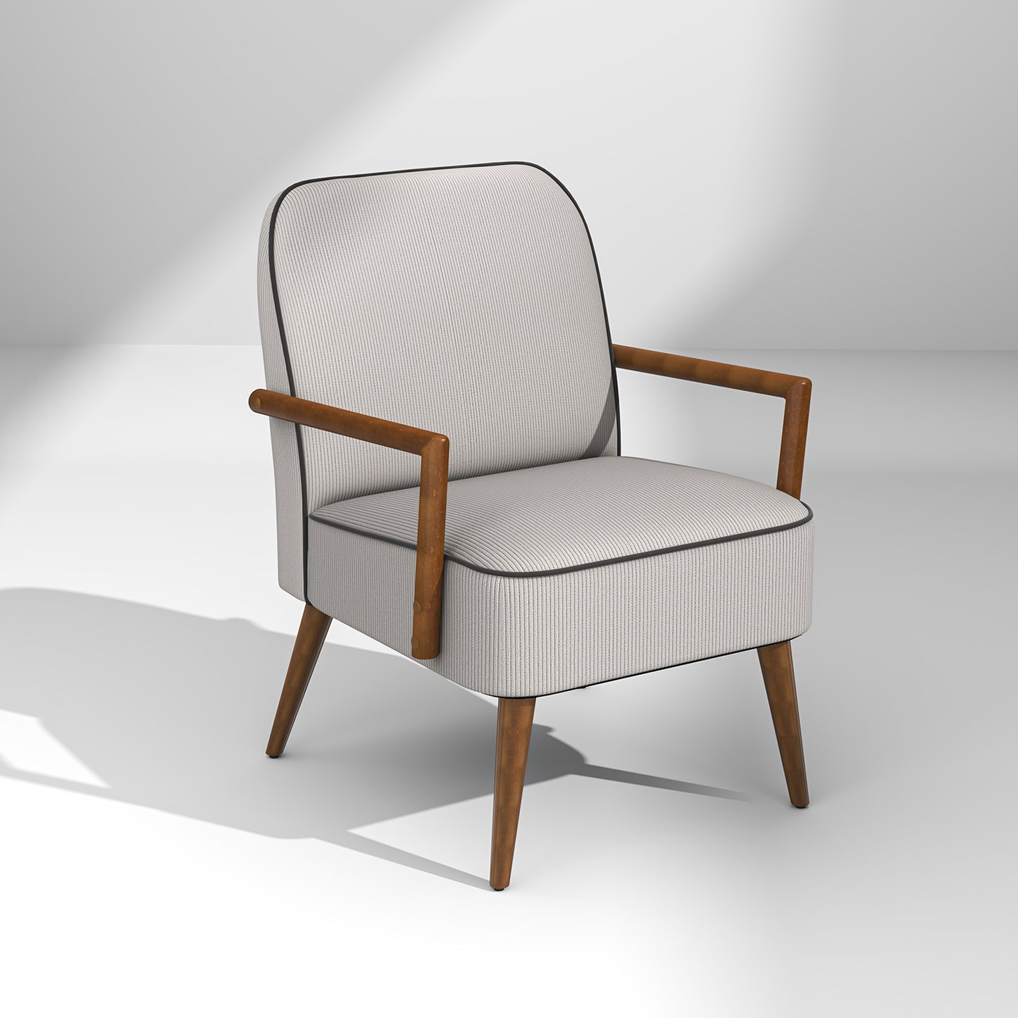 Silla Decorativa de Mediados de Siglo Gris
