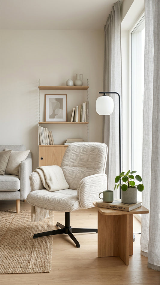 Cyber FurnitureR Silla Cruzada, Silla de Oficina Ergonómica Blanco