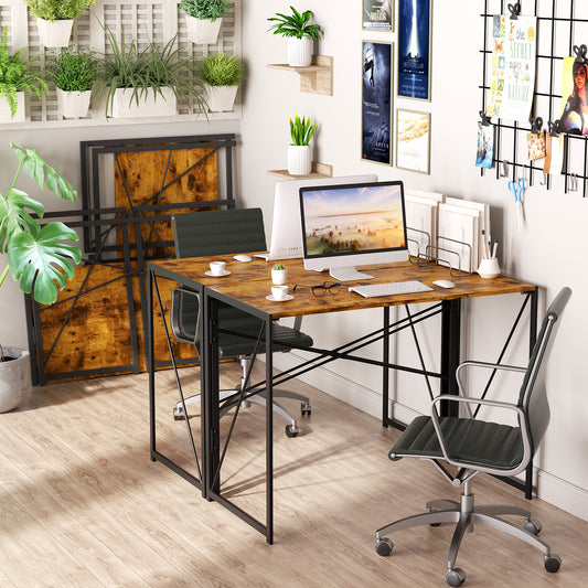 Escritorio de Oficina Doméstica Plegable sin Montaje Vintage