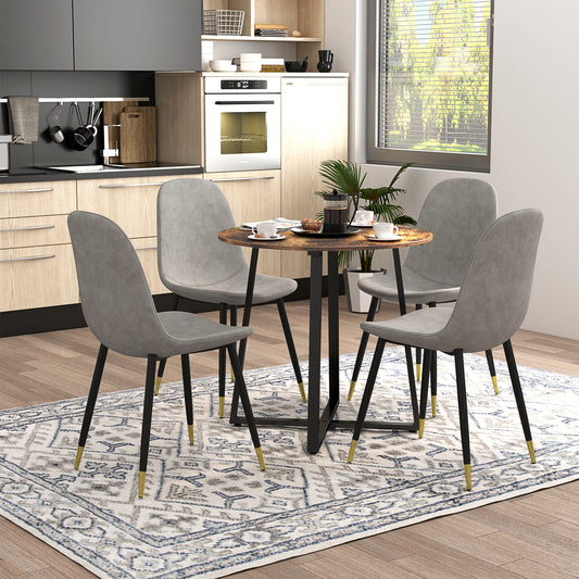 Mesa Bistró de Comedor Redonda 80 cm de Diámetro Estilo Industrial