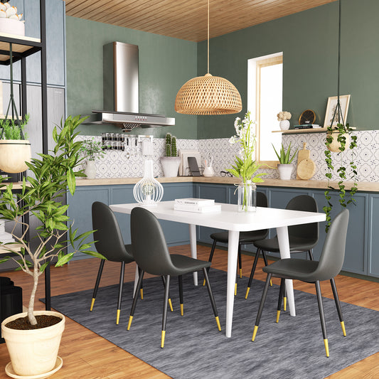 Conjunto de 4 sillas de Cocina Modernas de Mediados de Siglo Gris