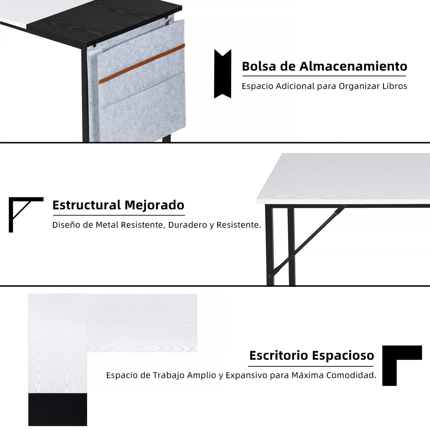 Escritorio en Forma de L Blanco