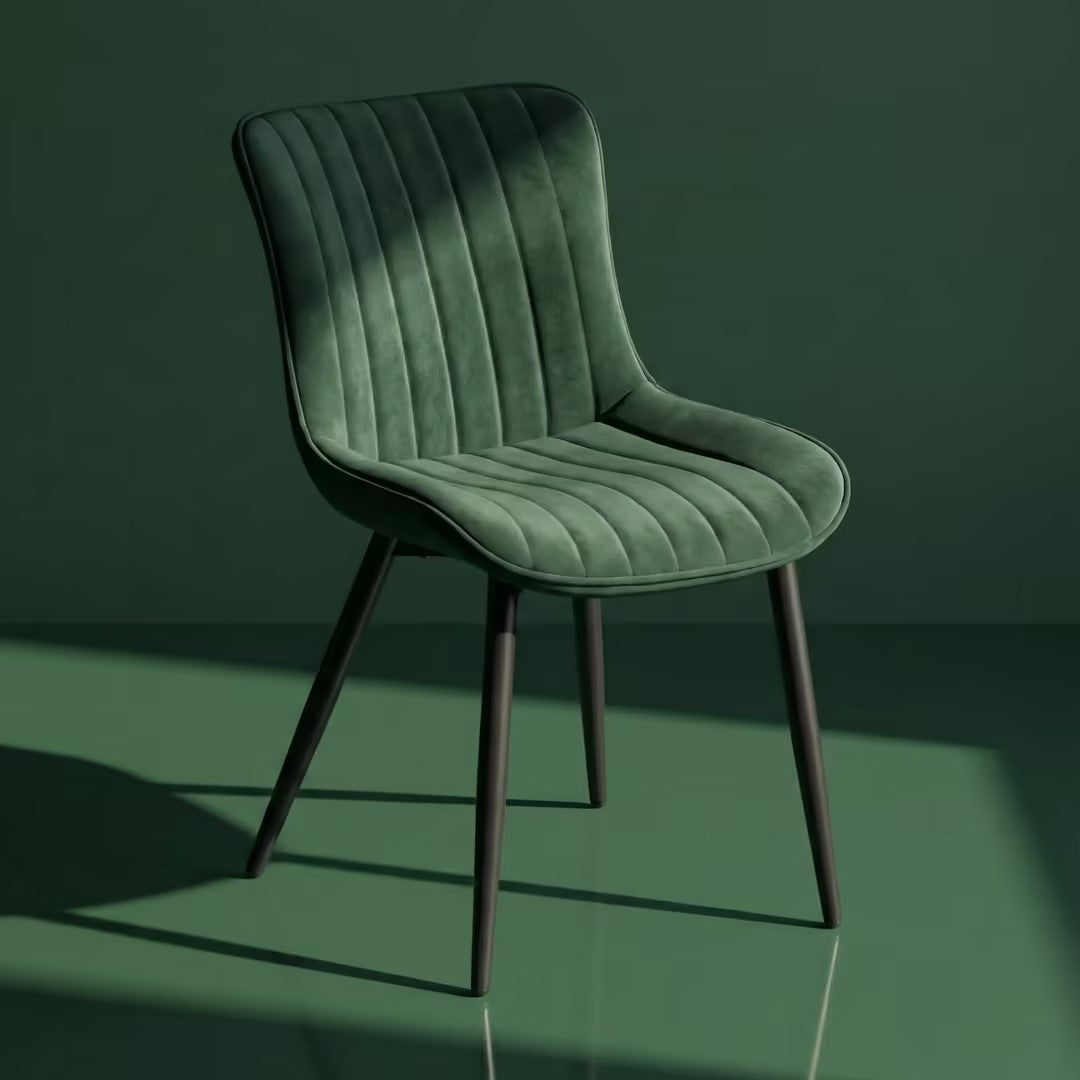 Cyber FurnitureR Juego de 2 Sillas de Comedor Verde