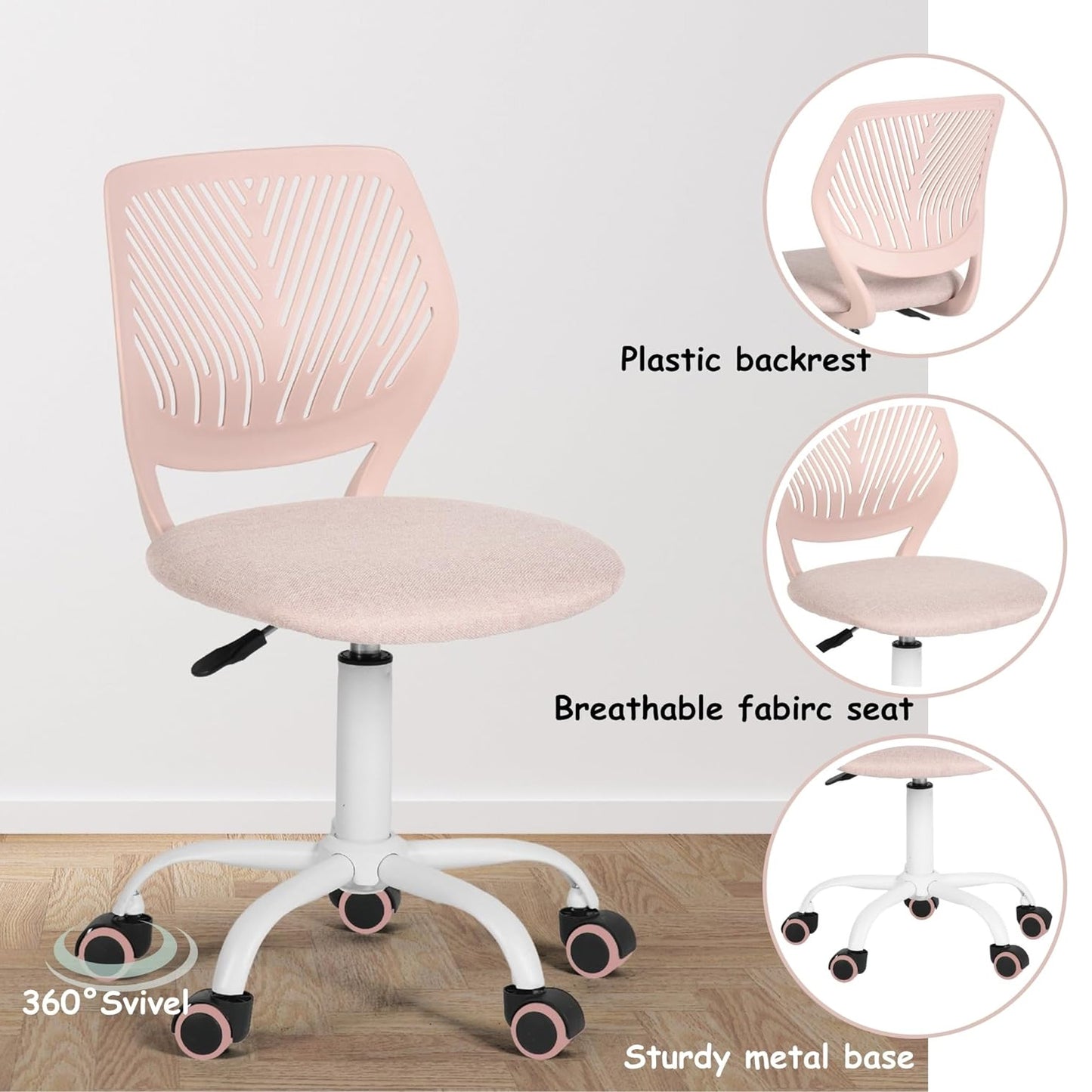 Silla de Escritura para Adolescentes Rosado