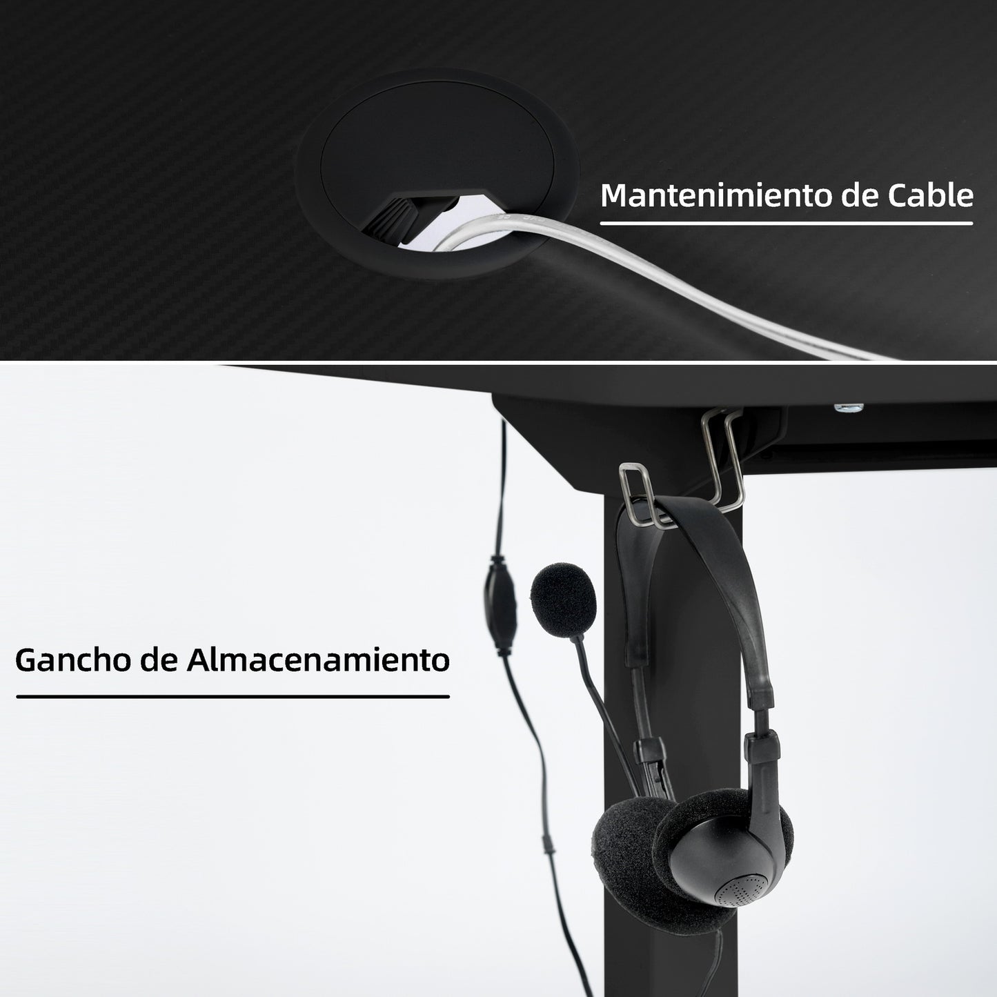 Escritorio Eléctrico de Pie, Escritorio de Pie de Altura Ajustable Negro