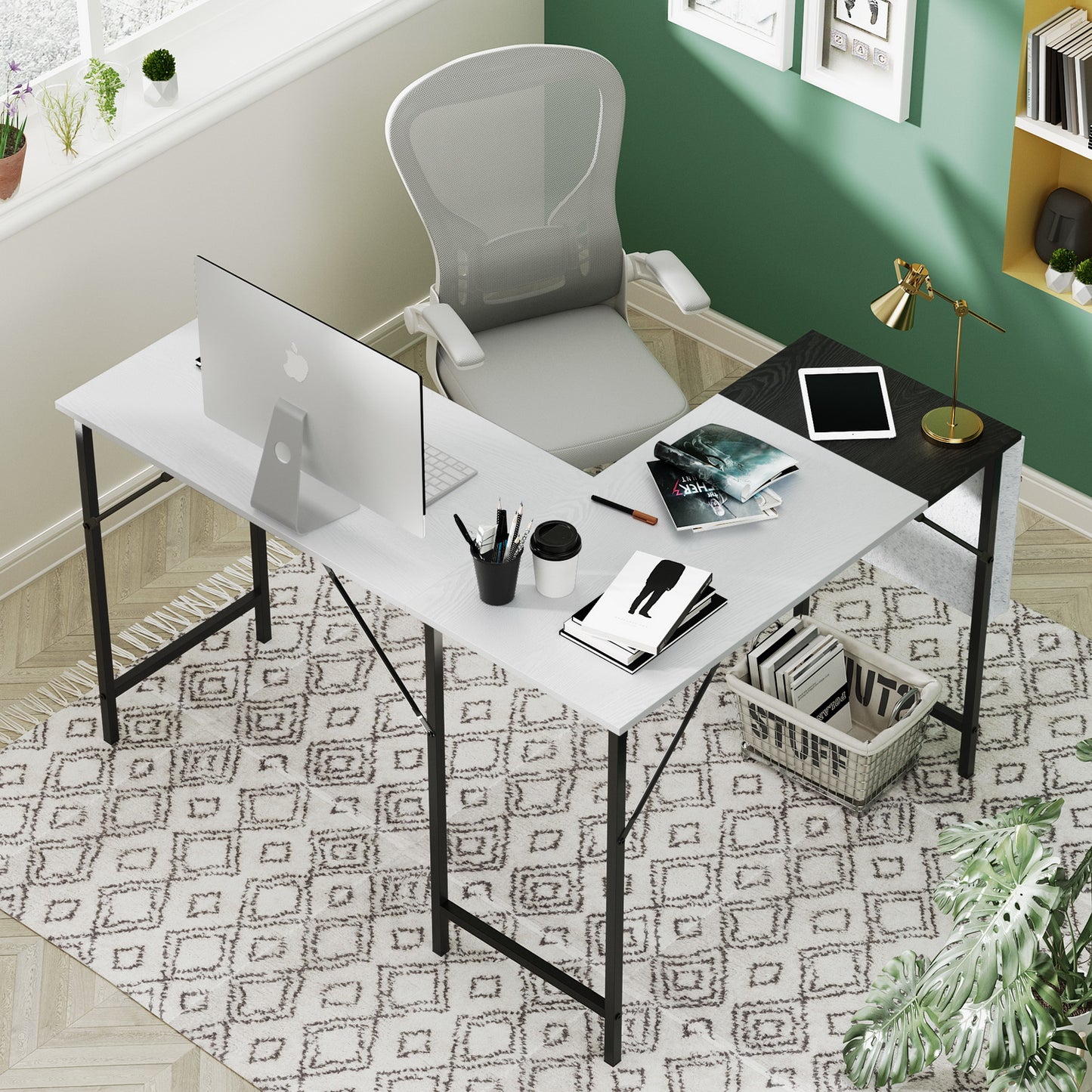Escritorio en Forma de L Blanco