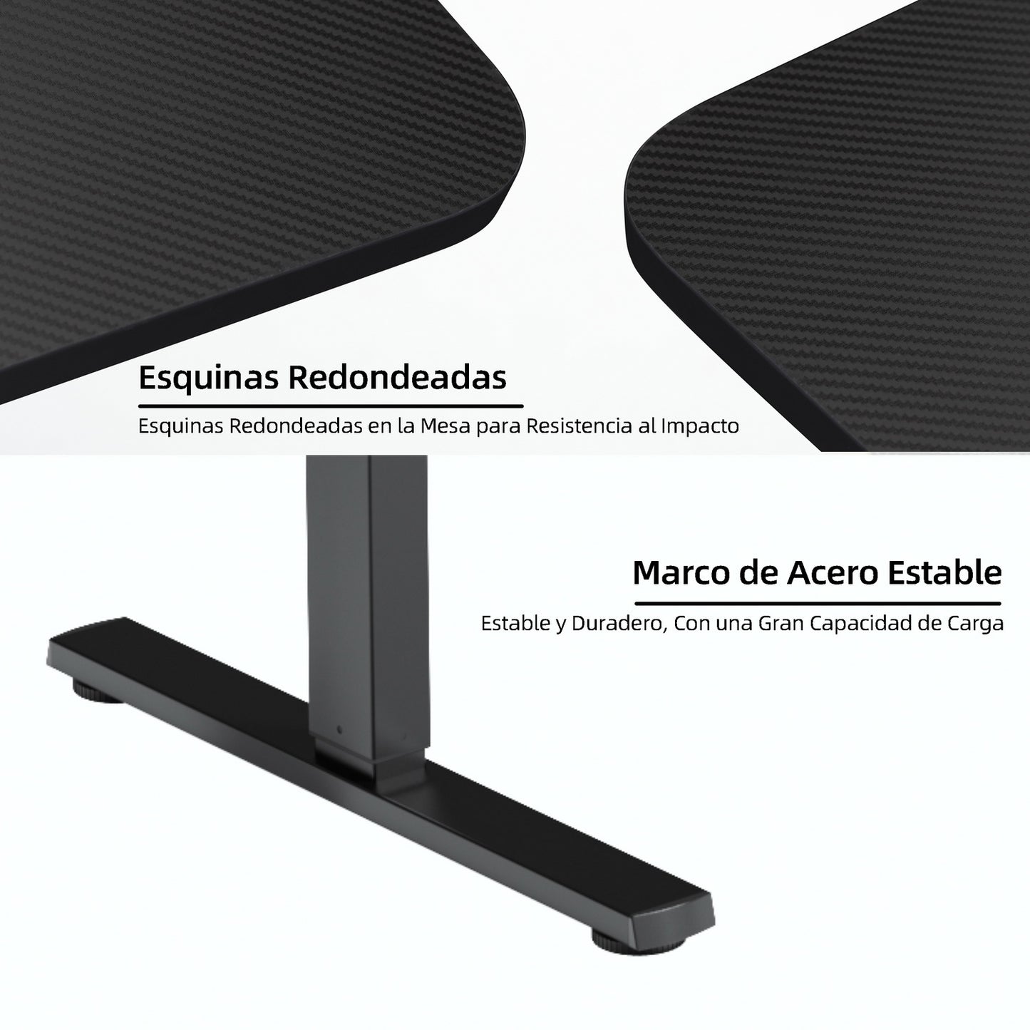 Escritorio Eléctrico de Pie, Escritorio de Pie de Altura Ajustable Negro
