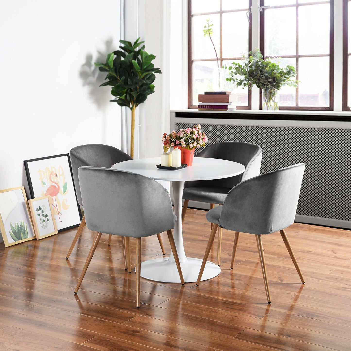 Juego de 2 sillas de Comedor para Cocina Grey