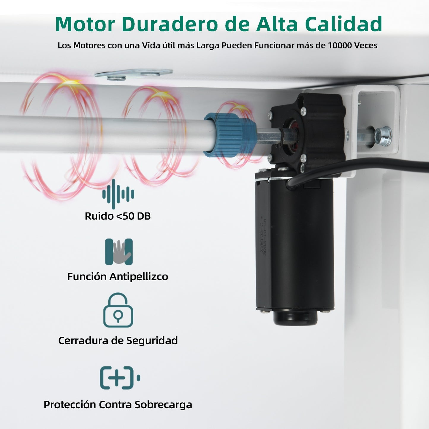 Escritorio Eléctrico de Pie, Escritorio de Pie de Altura Ajustable Negro