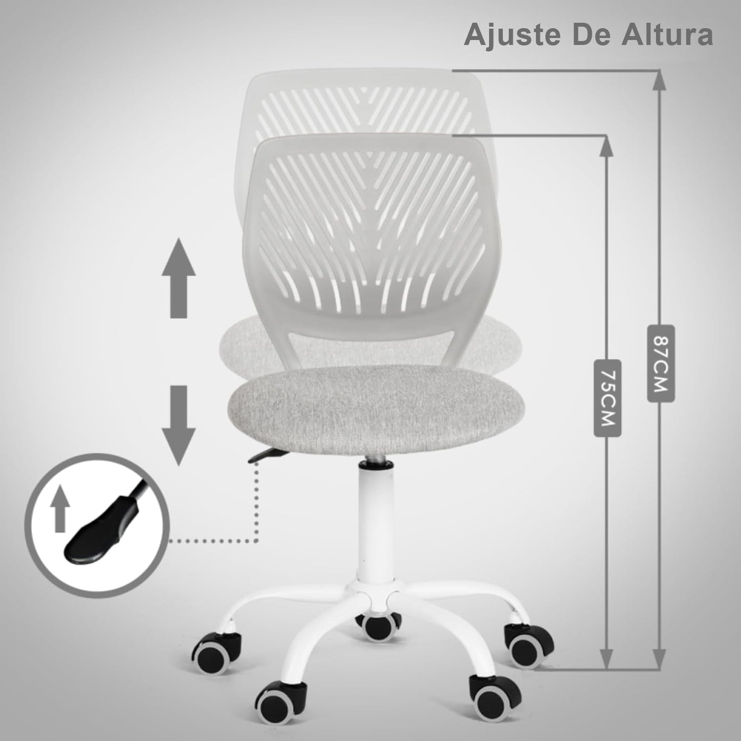 Silla de Escritura para Adolescentes Gris