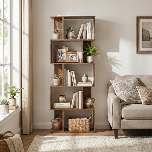 Librería con Almacenamiento para Sala de Estar Marrón