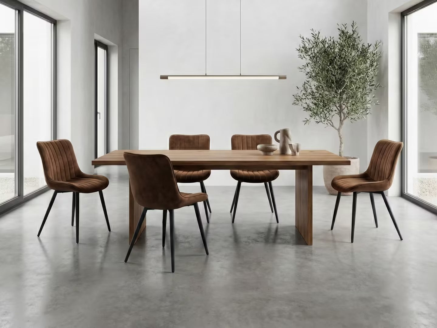 Cyber FurnitureR Juego de 2 Sillas de Comedor Cafe