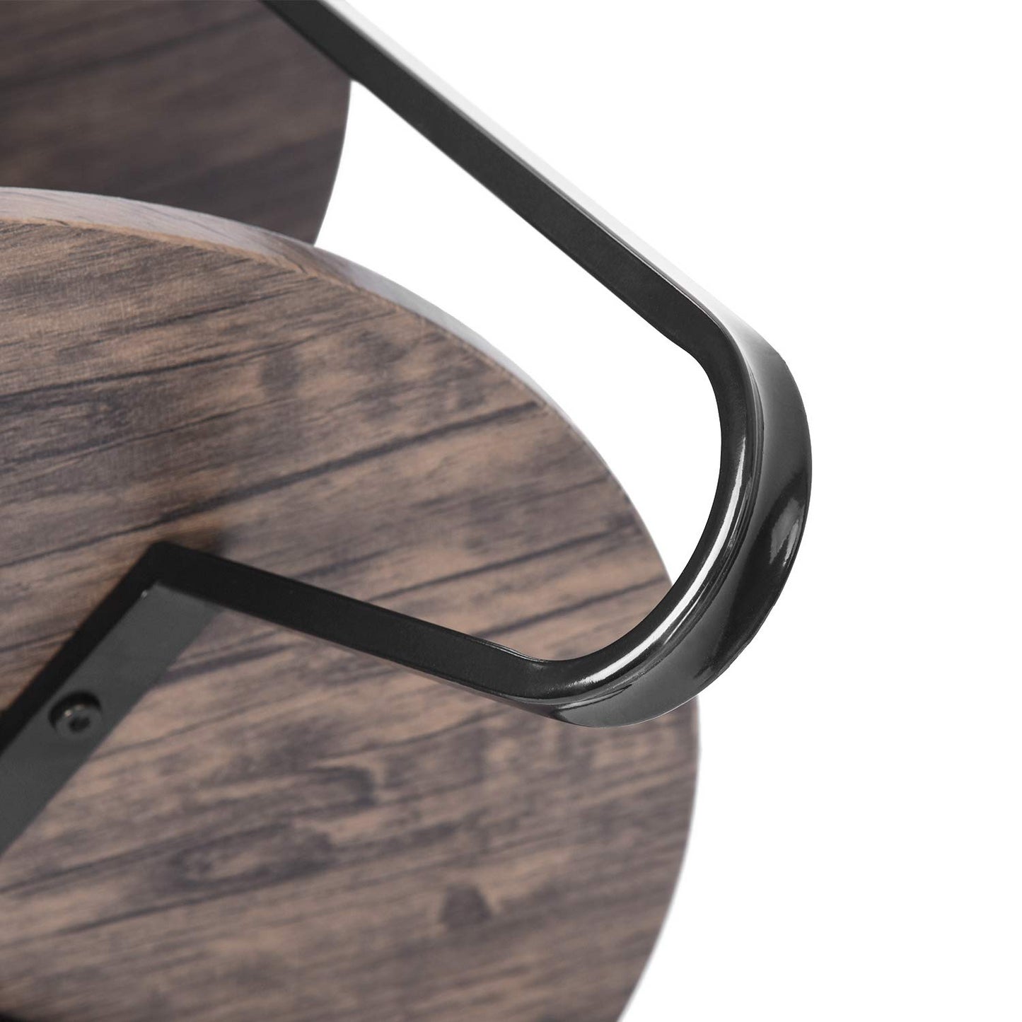 Mesa de Sofá Industrial de Mesa Auxiliar para Sala de Estar Marrón