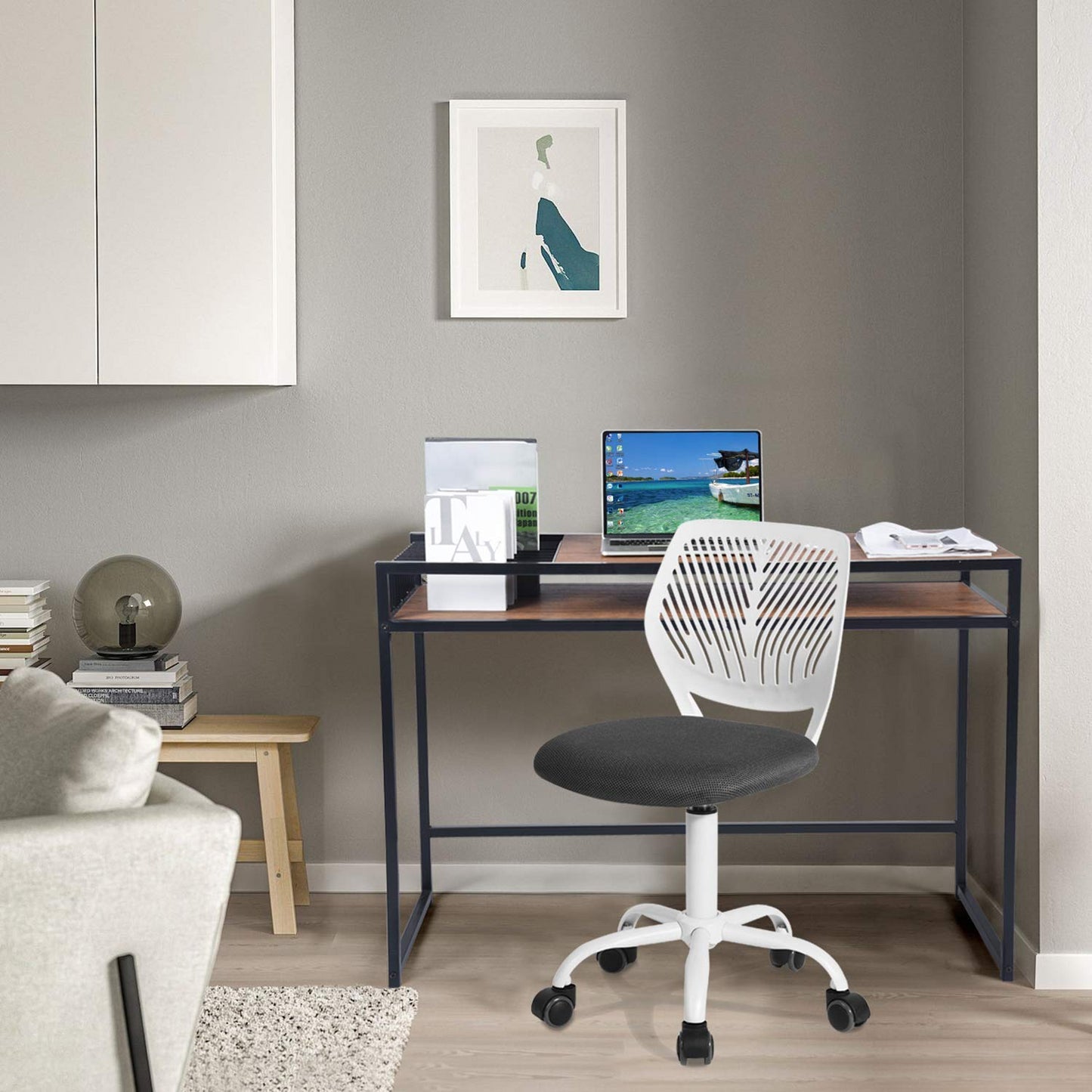 Silla de Estudio Ajustable para Niños Gris