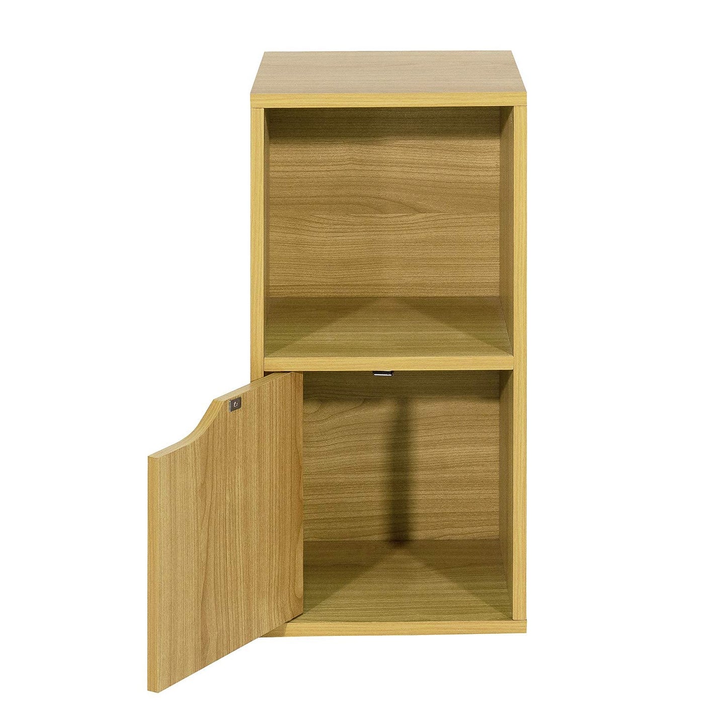 Mesita de Noche de 2 Cubos con Una Puerta Haya