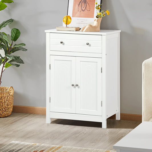 Mueble de Baño Mueble de Piso, Mueble de Almacenamiento Independiente Blanco