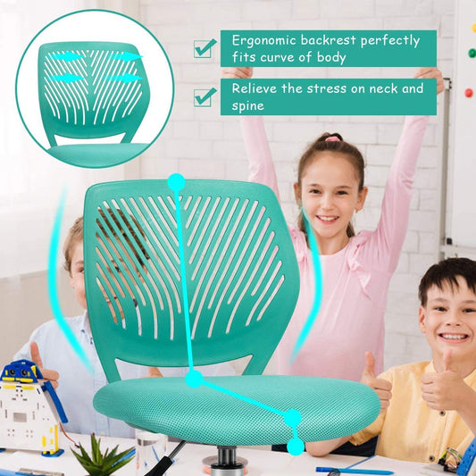 Silla de Estudio Ajustable para Niños Turquesa