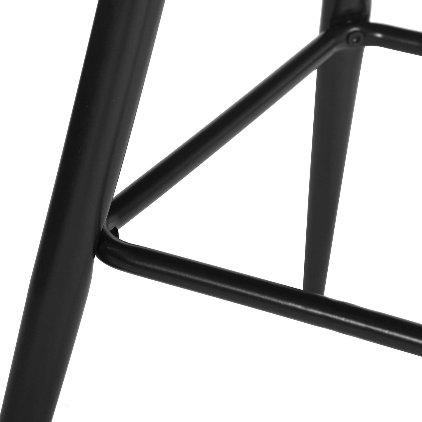 Set de 2 Bancos para Barra Modernos y Contemporáneos con Patas y Asiento PP en Negro