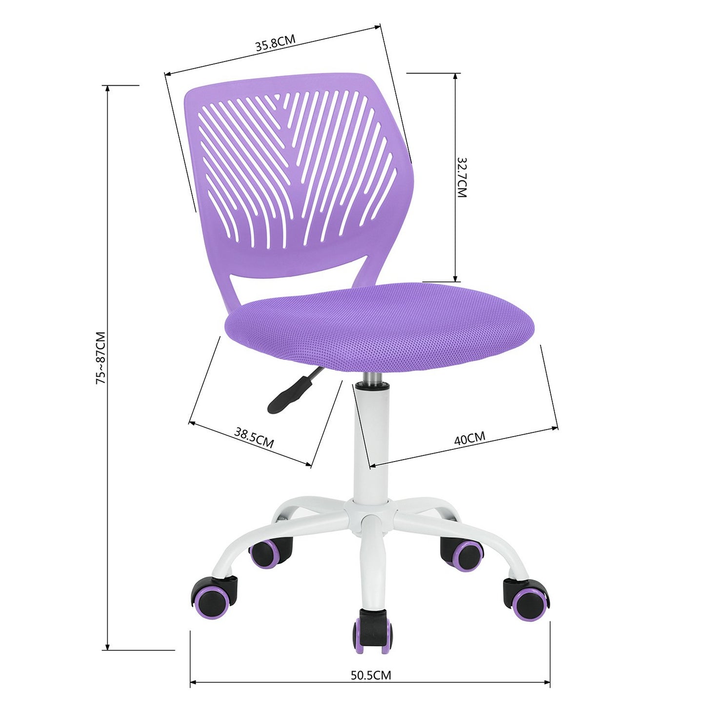 Silla de Estudio Ajustable para Niños Morado