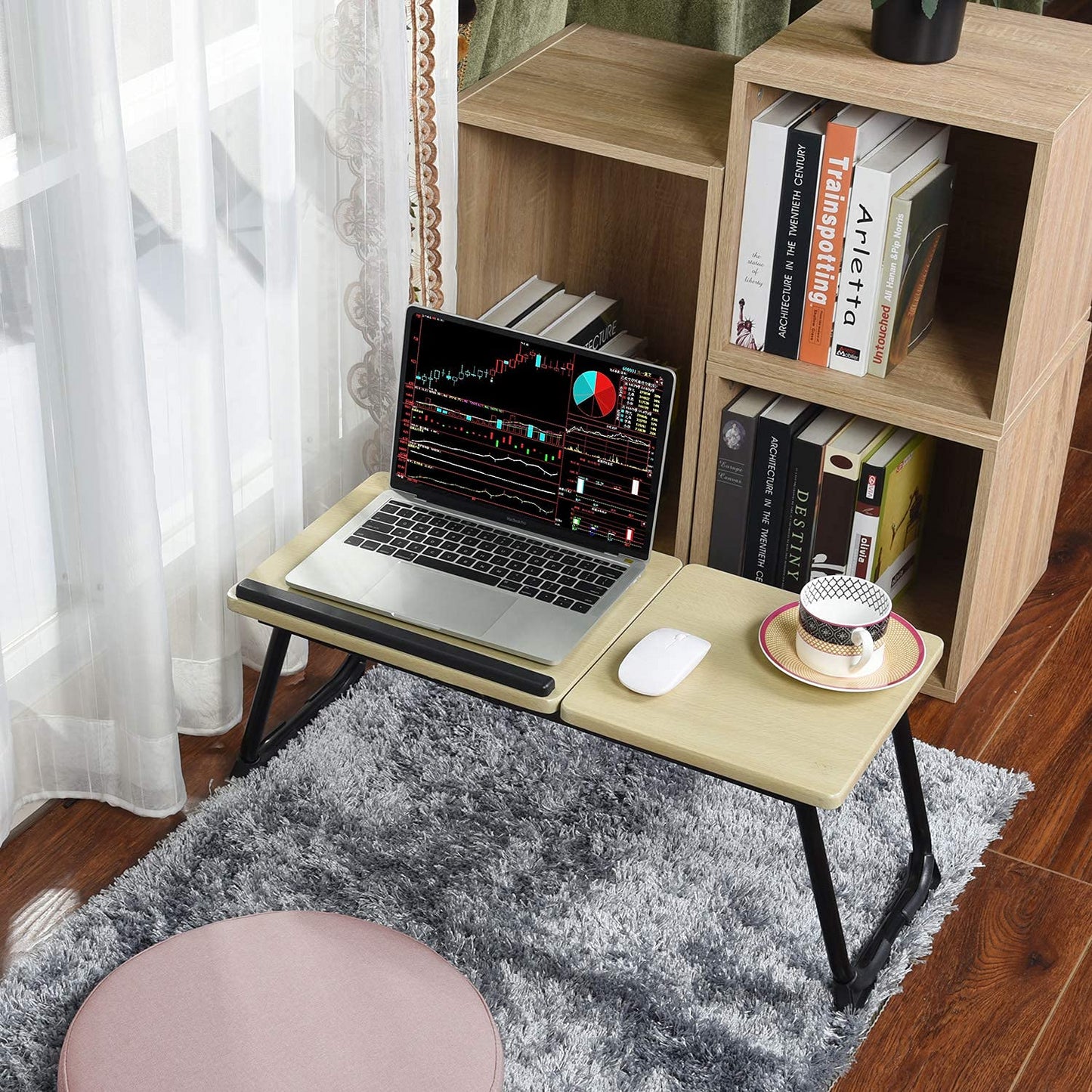 Mesa Plegable Ajustable para Computadora Haya