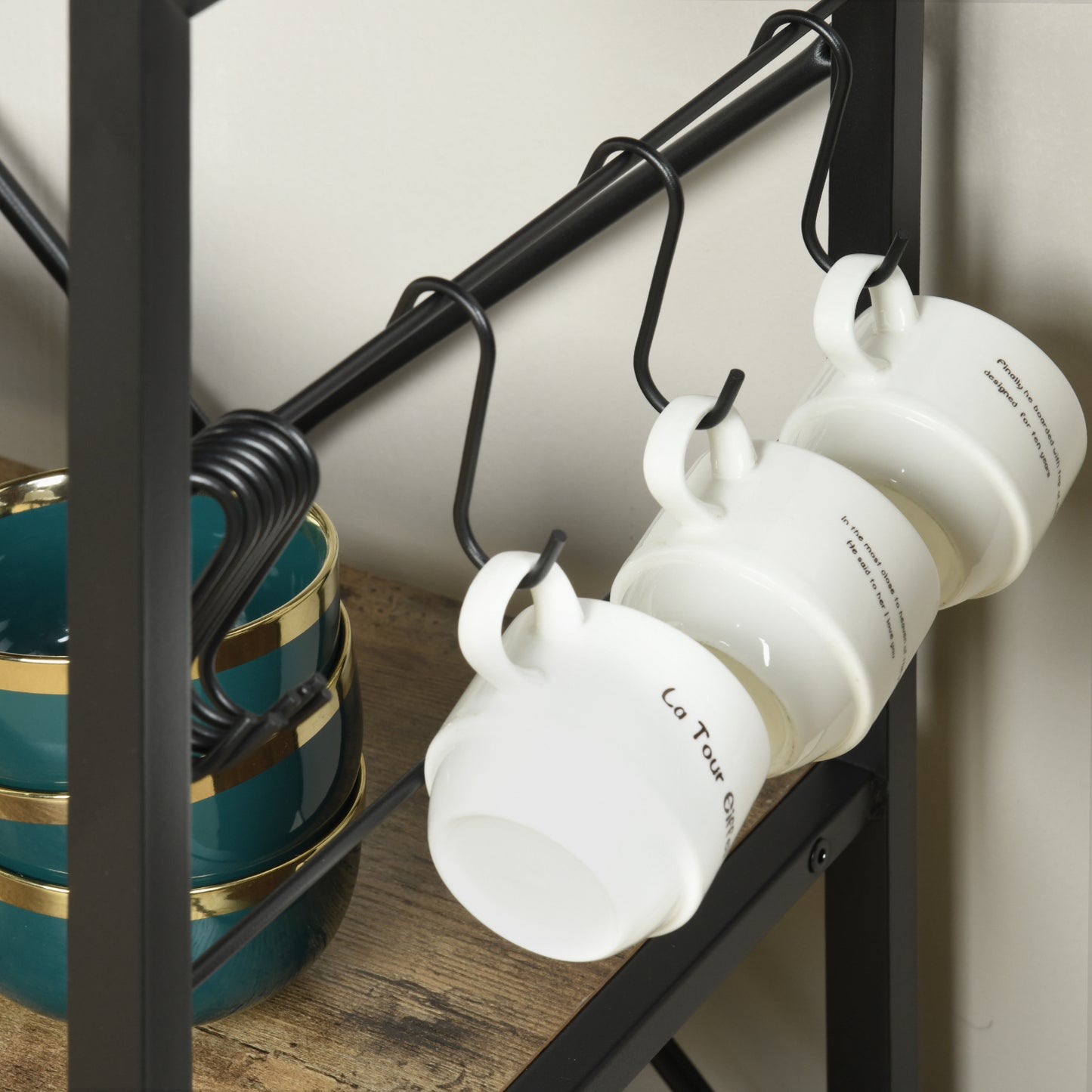 Estante de Cocina para Panadería, Barra de Café Marrón