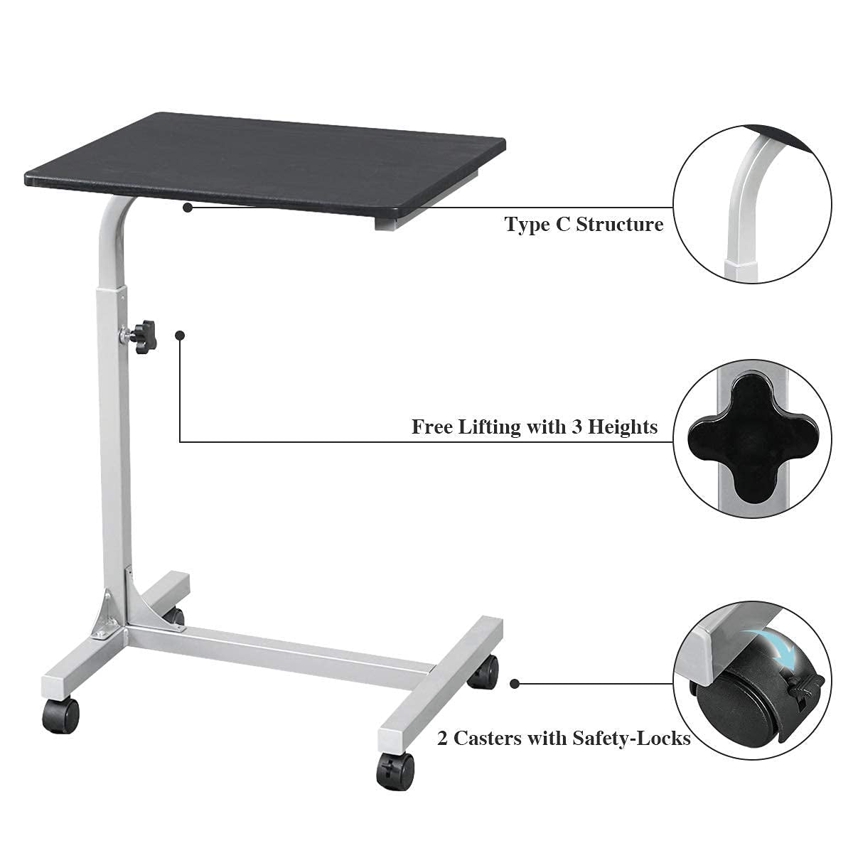 Mesa Portátil para Computadora Portátil Negro