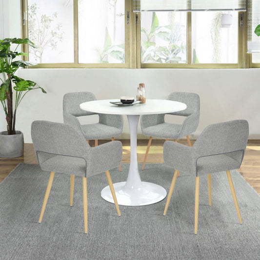 Set de 2 Sillas con Descansabrazos - Gris