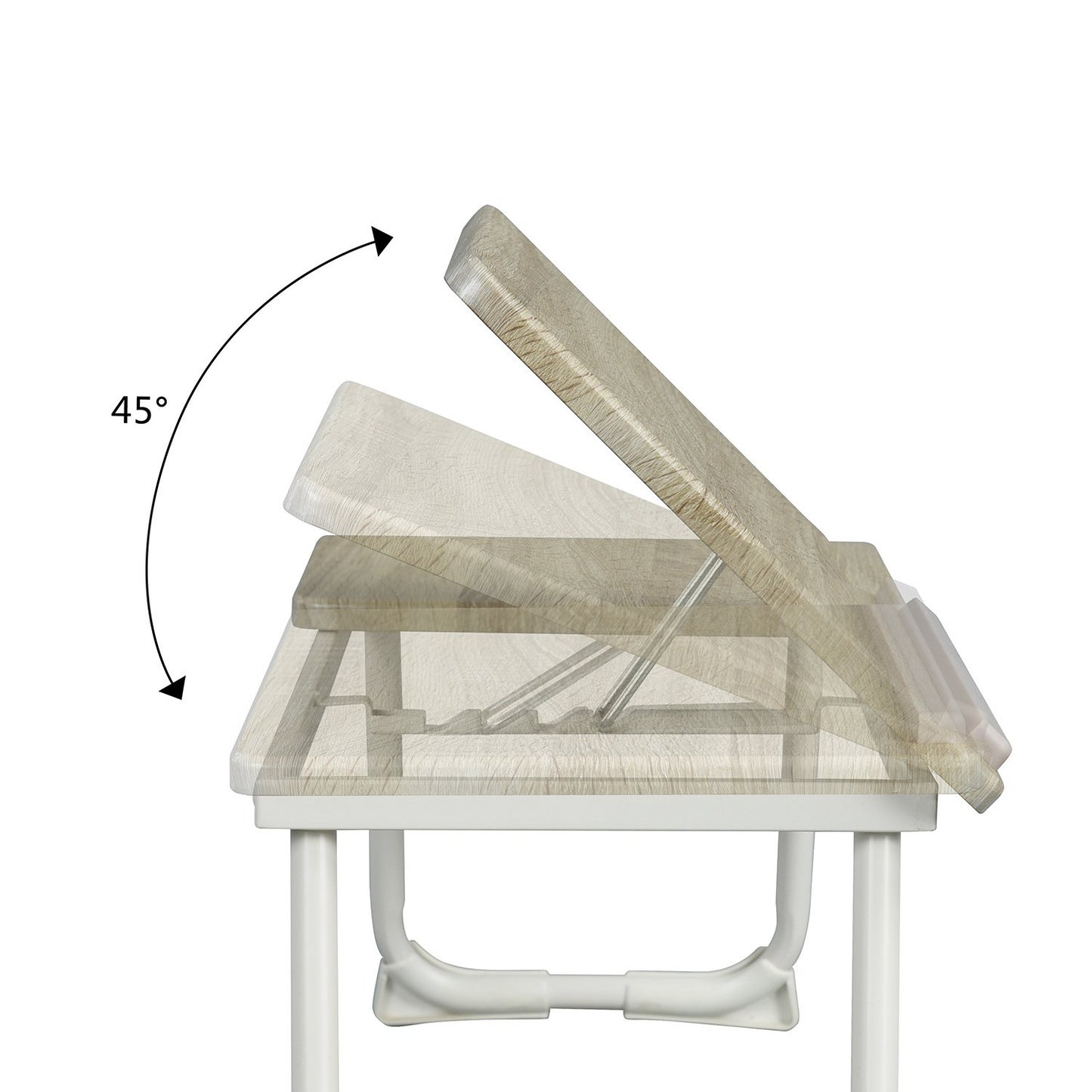 Mesa Plegable Ajustable para Computadora Blanco