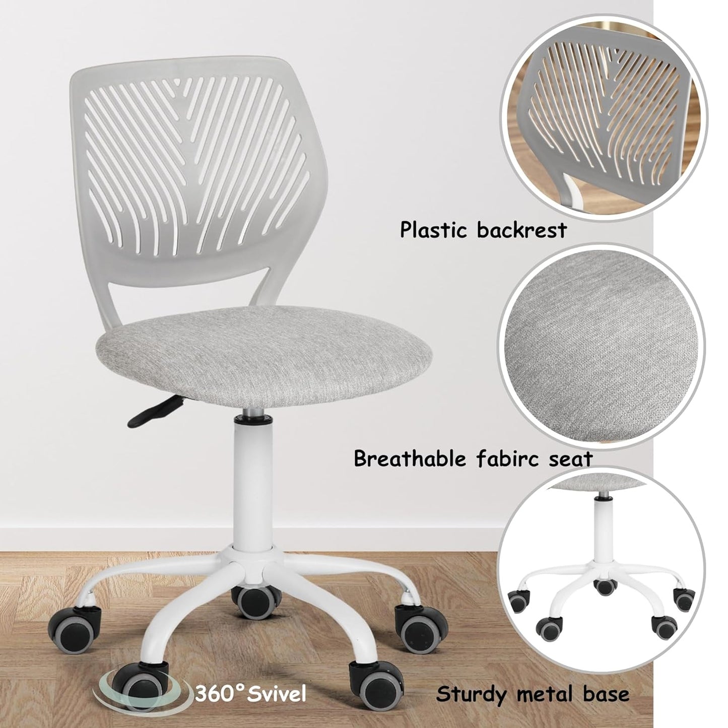 Silla de Escritura para Adolescentes Gris