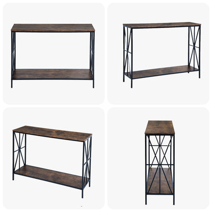 Mesa de Consola de Sofá Industrial Vintage