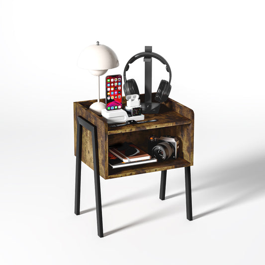 Mesita de Noche Apilable, Mesa Auxiliar, Mesa Auxiliar, Mesita de Noche