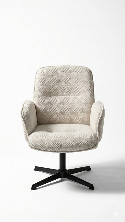 Cyber FurnitureR Silla Cruzada, Silla de Oficina Ergonómica Blanco
