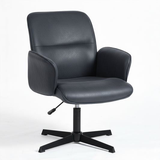 Cyber FurnitureR Silla Cruzada, Silla de Oficina Ergonómica Negro