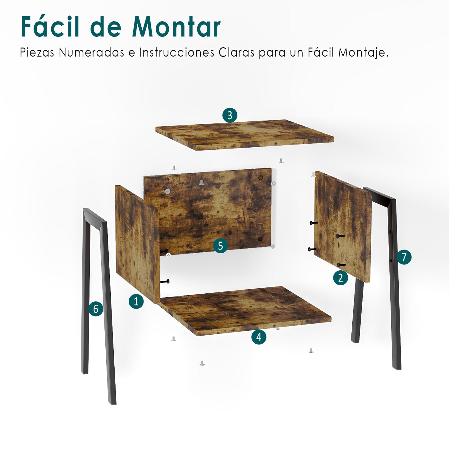 Mesita de Noche Apilable, Mesa Auxiliar, Mesa Auxiliar, Mesita de Noche