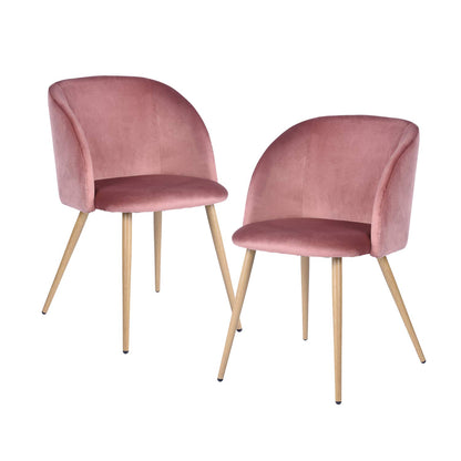 Juego de 2 sillas de Comedor para Cocina Rosa