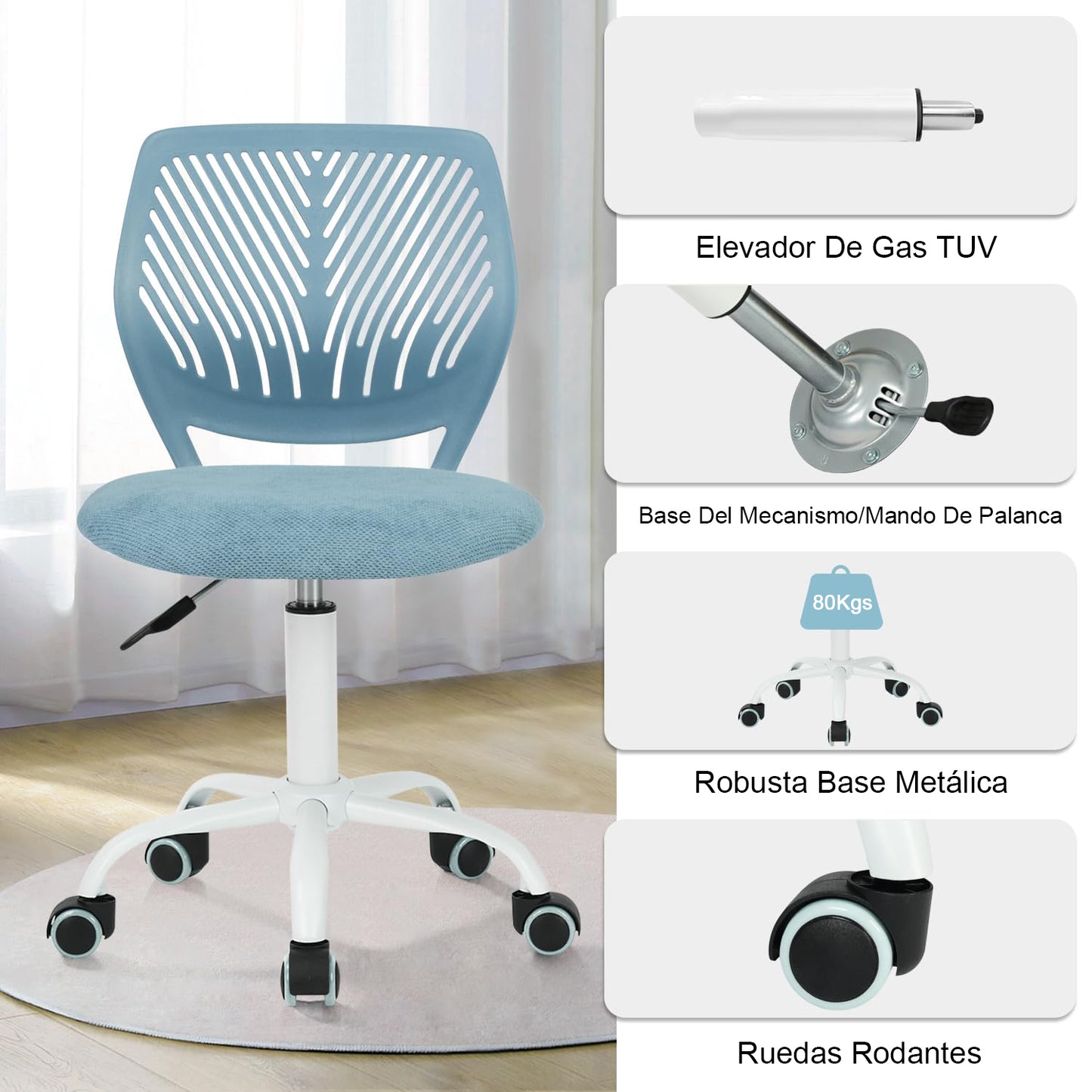 Silla de Escritura para Adolescentes Azul