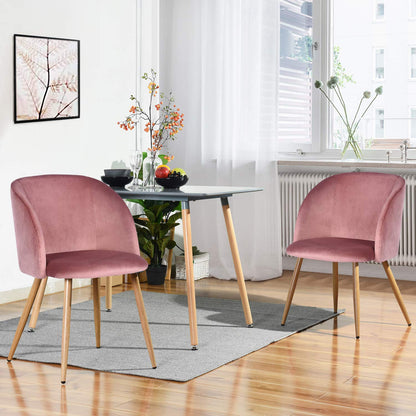 Juego de 2 sillas de Comedor para Cocina Rosa