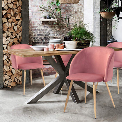 Juego de 2 sillas de Comedor para Cocina Rosa