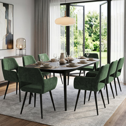 Set de 2 Sillas con Descansabrazos - Verde
