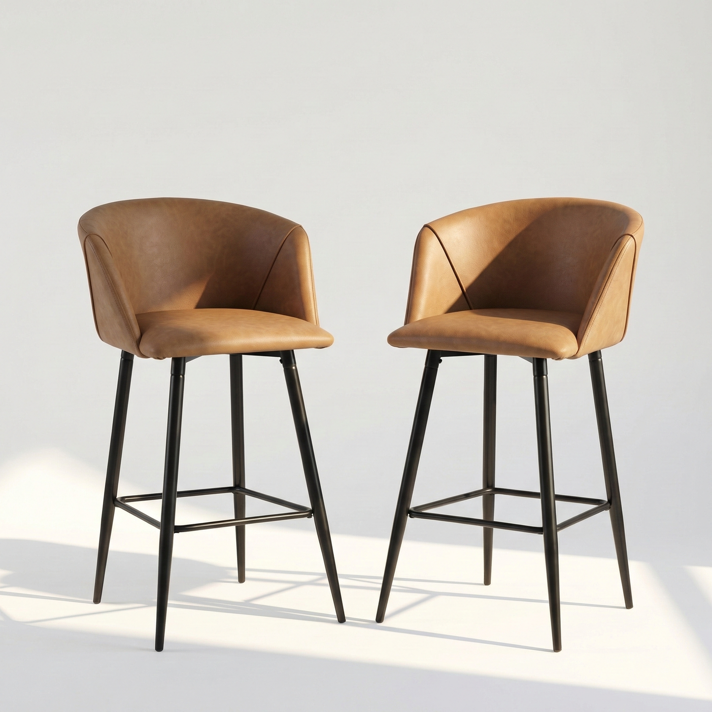 Cyber FurnitureR Conjunto de 2 sillas de Bar de Cocina Marrón