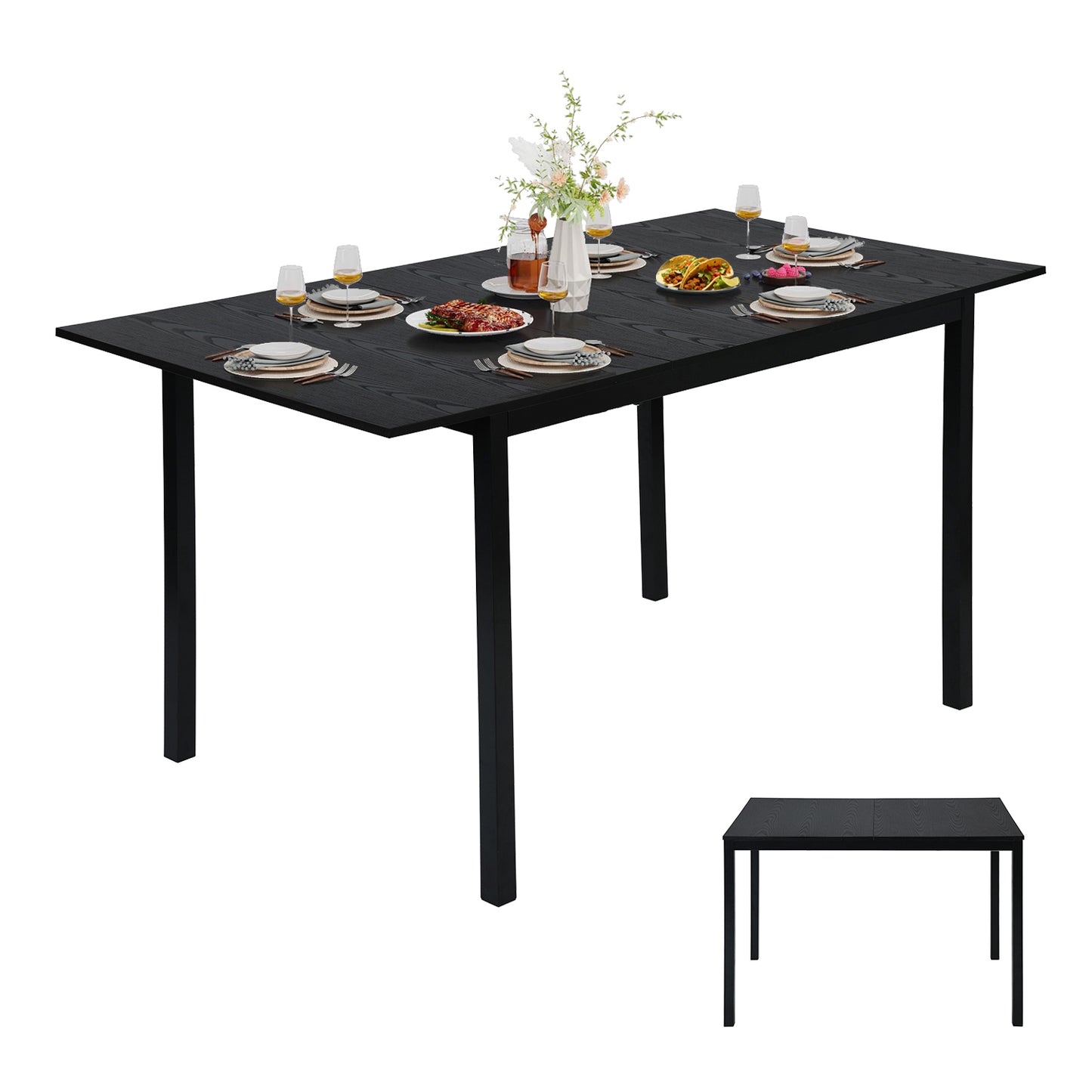 Mesa de Comedor Rectangular Extensible para 4-6 Personas