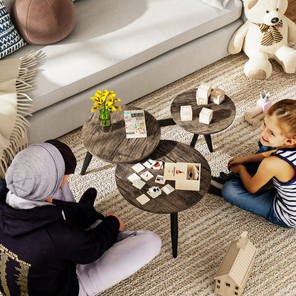 Pequeña Mesa de café Redonda Mid Century Vintage