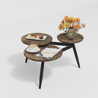 Pequeña Mesa de café Redonda Mid Century Vintage