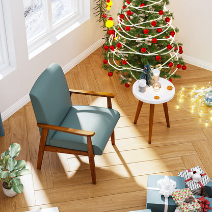 Silla Decorativa Moderna de Mediados de Siglo con Marco de Madera Verde