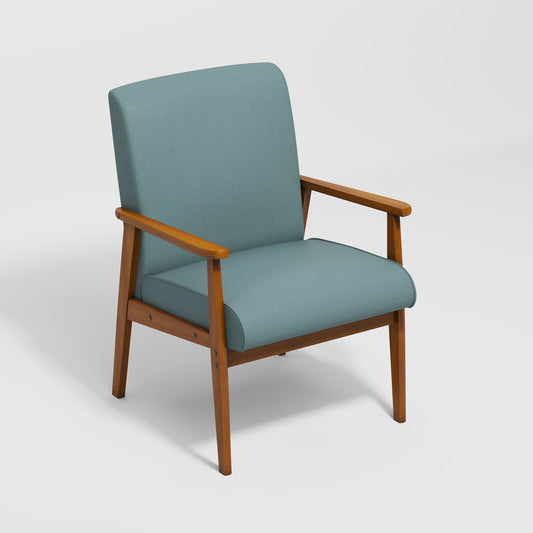 Silla Decorativa Moderna de Mediados de Siglo con Marco de Madera Verde