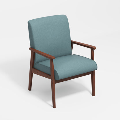 Silla Decorativa Moderna de Mediados de Siglo con Marco de Madera Verde