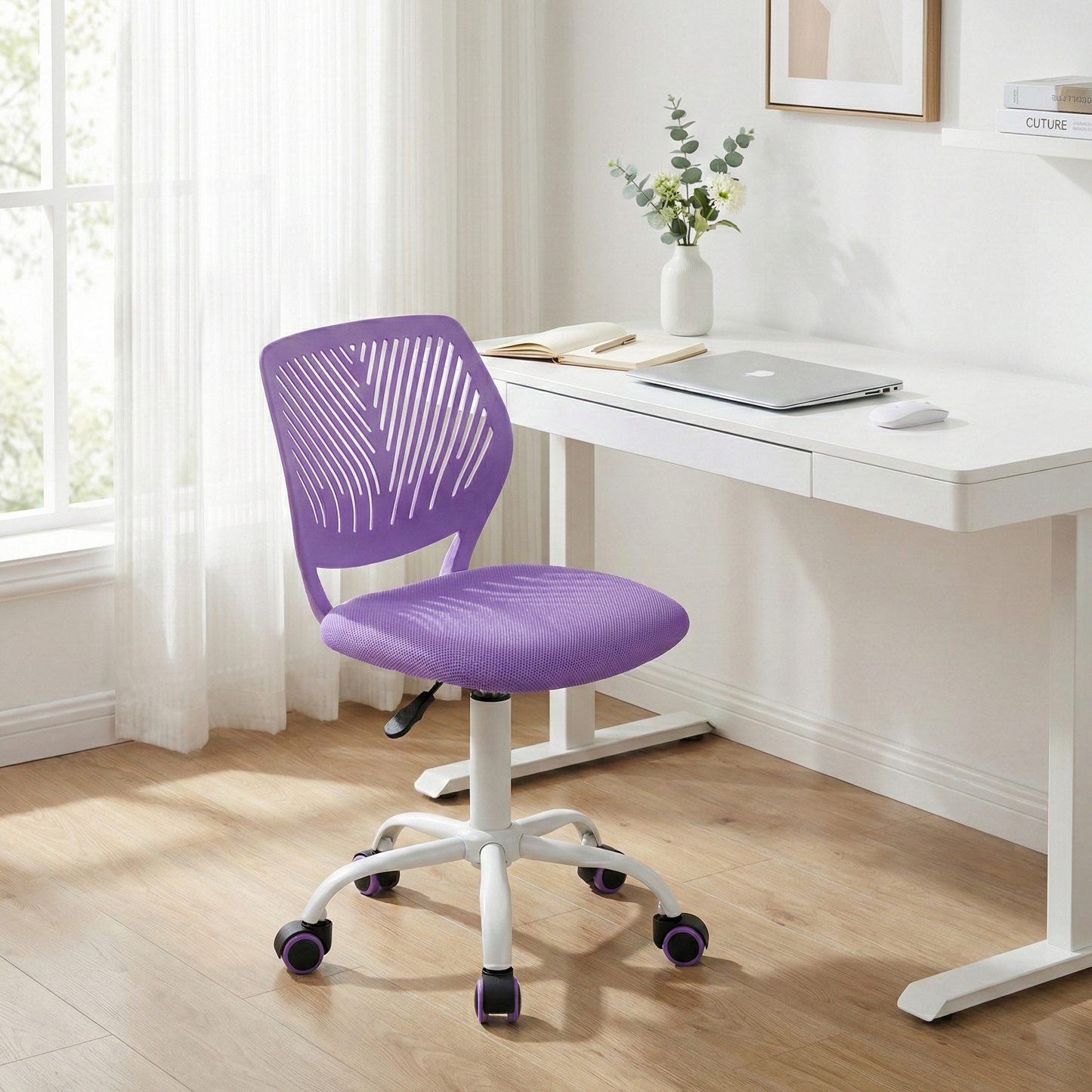Silla de Estudio Ajustable para Niños Morado