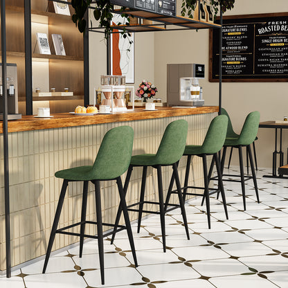 Juego de 2 Taburetes de Bar Modernas Verde