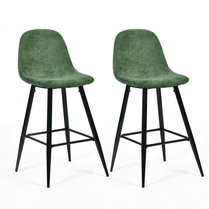 Juego de 2 Taburetes de Bar Modernas Verde