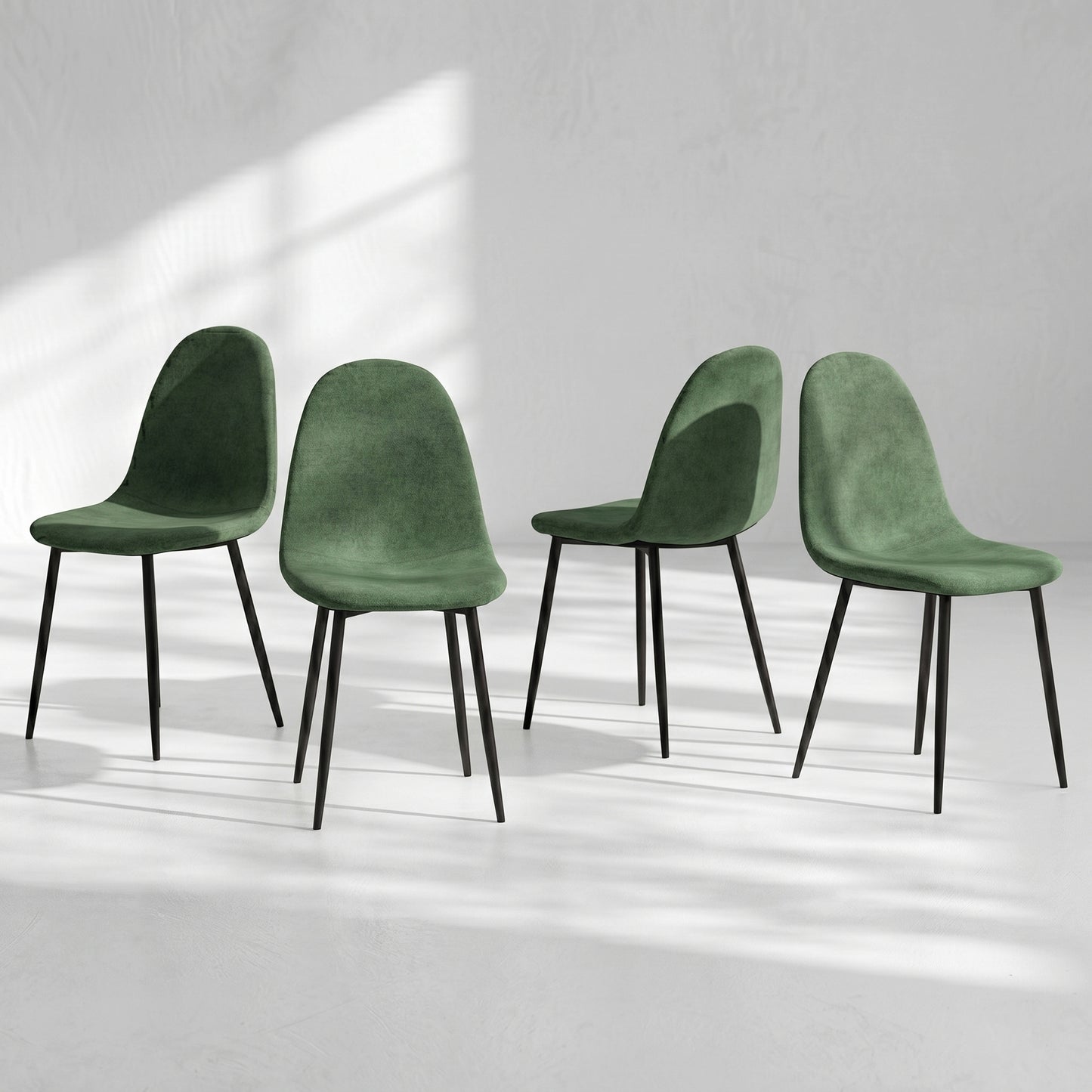 Sillas de Comedor 4 Piezas Modernas Verde